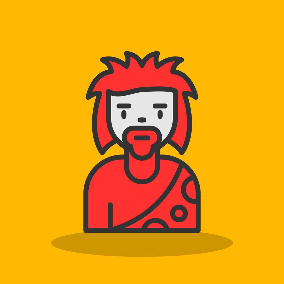 Stone Man Vector Icon