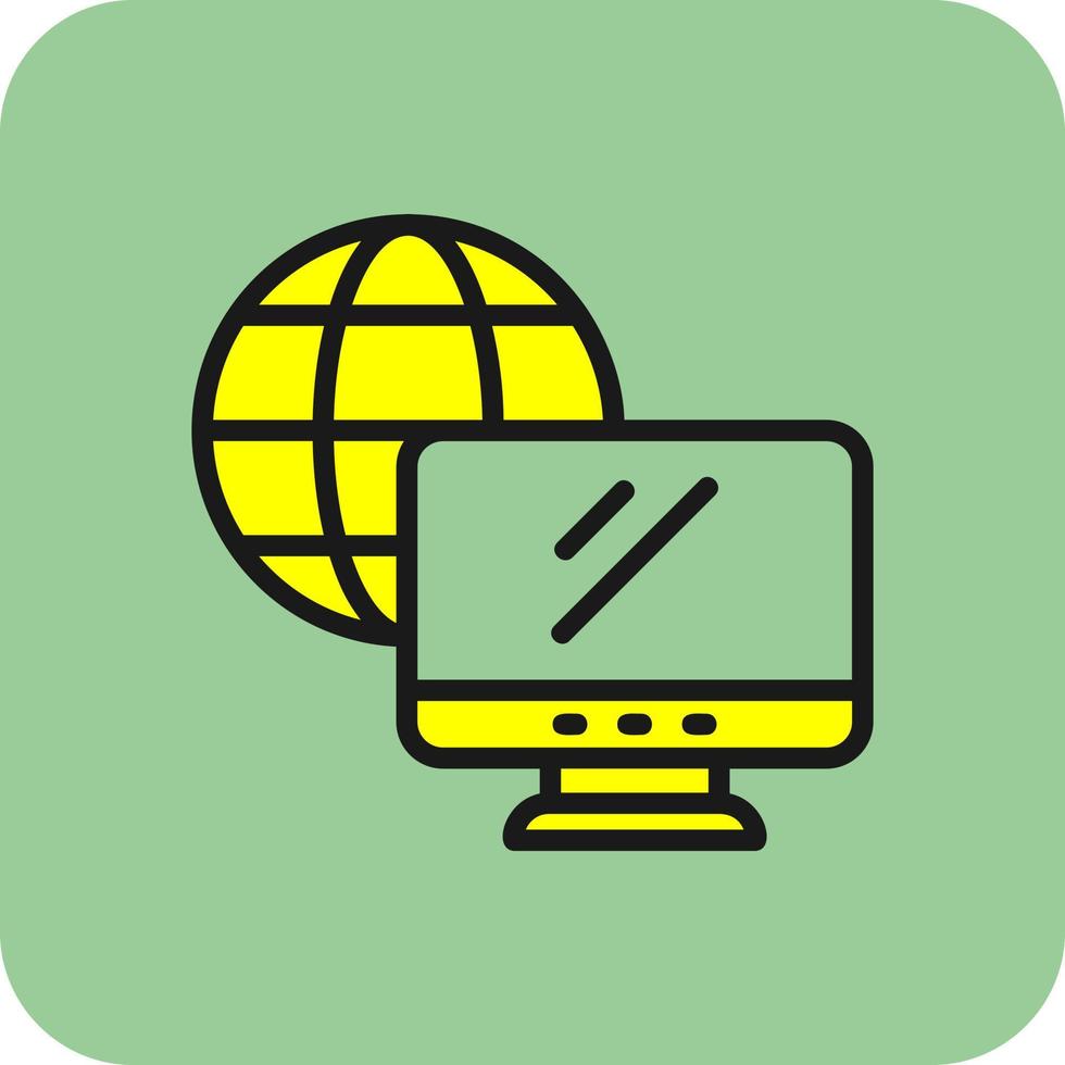 Remote Working Vector Icon