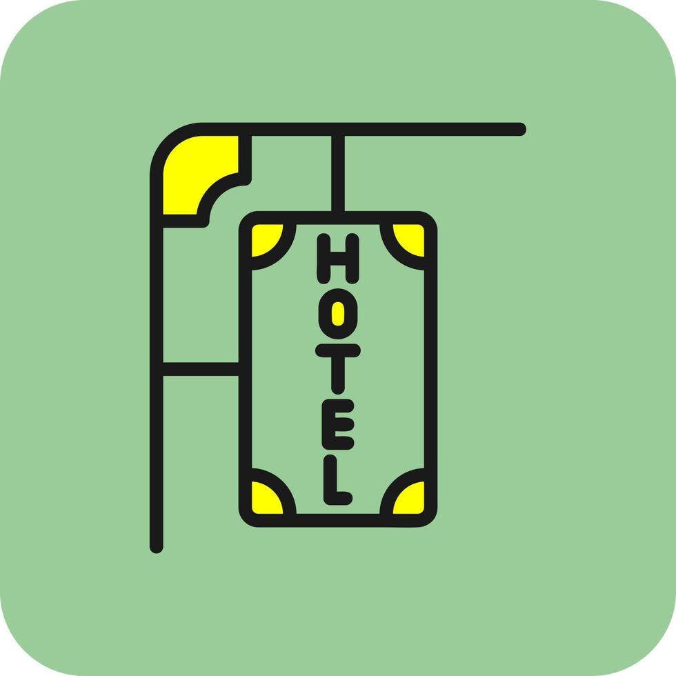 icono de vector de signo de hotel