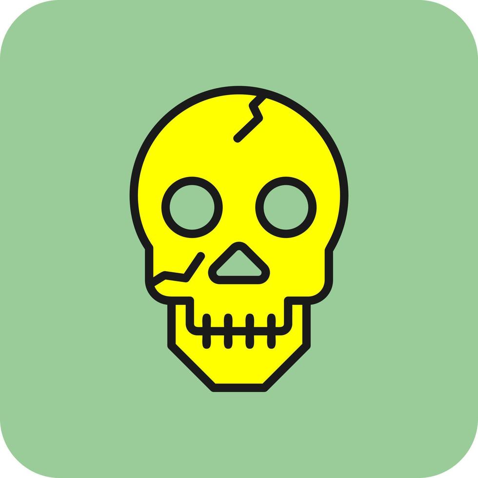 icono de vector de calavera