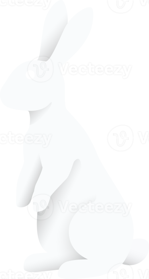 Bunny rabbit paper cut symbol png