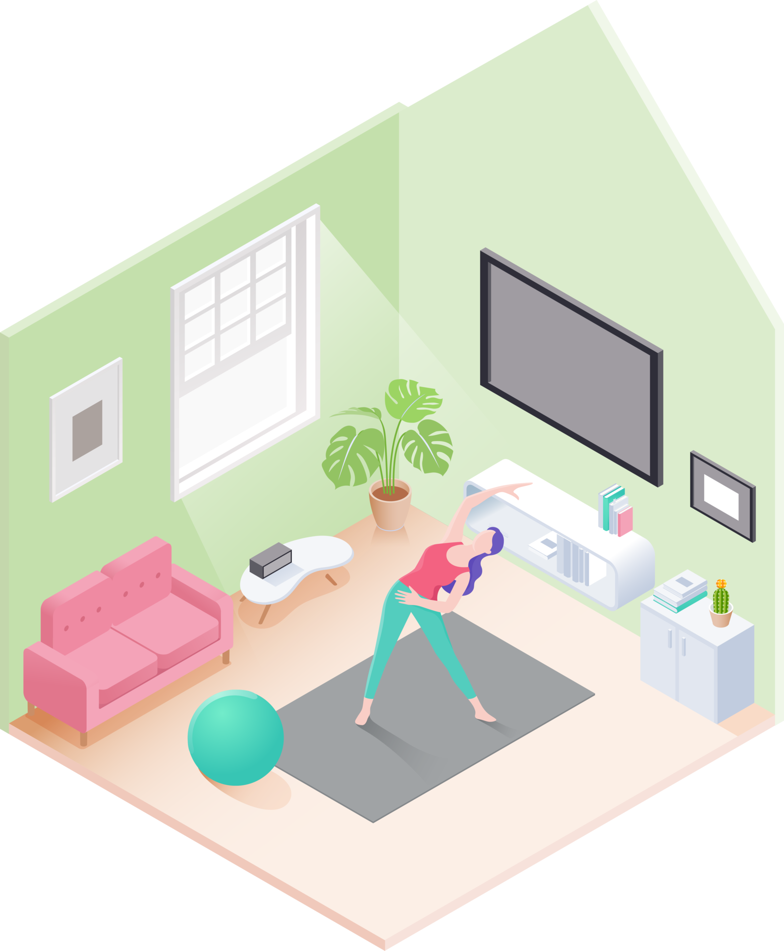 Exercise isometric room 19615970 png