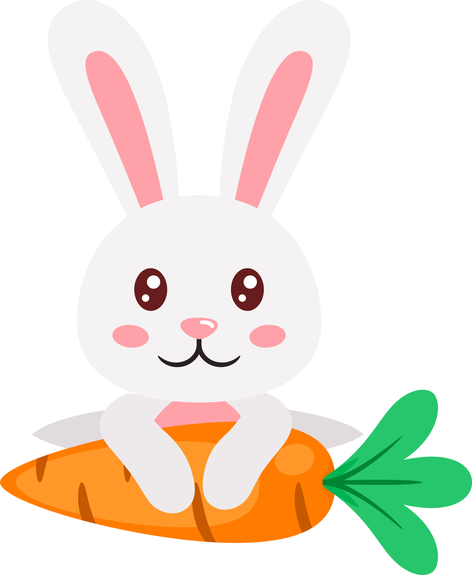 easter bunny rabbit and eggs 19616413 PNG