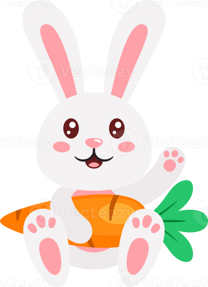 easter bunny rabbit and eggs png