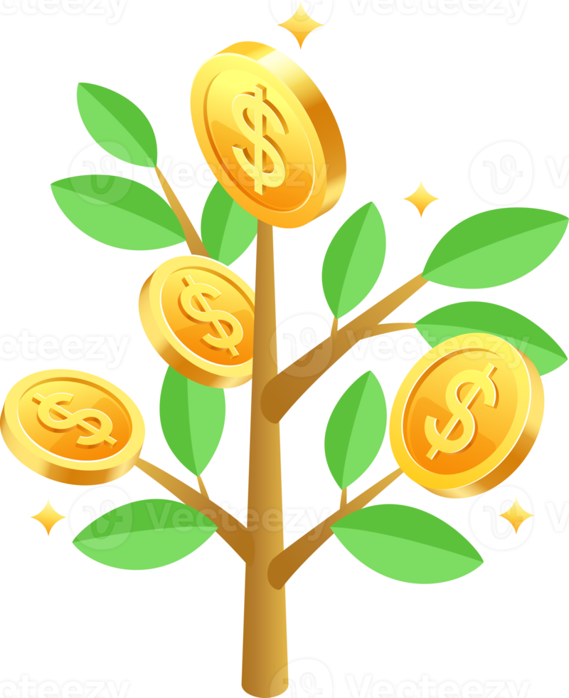 Money tree symbol color png