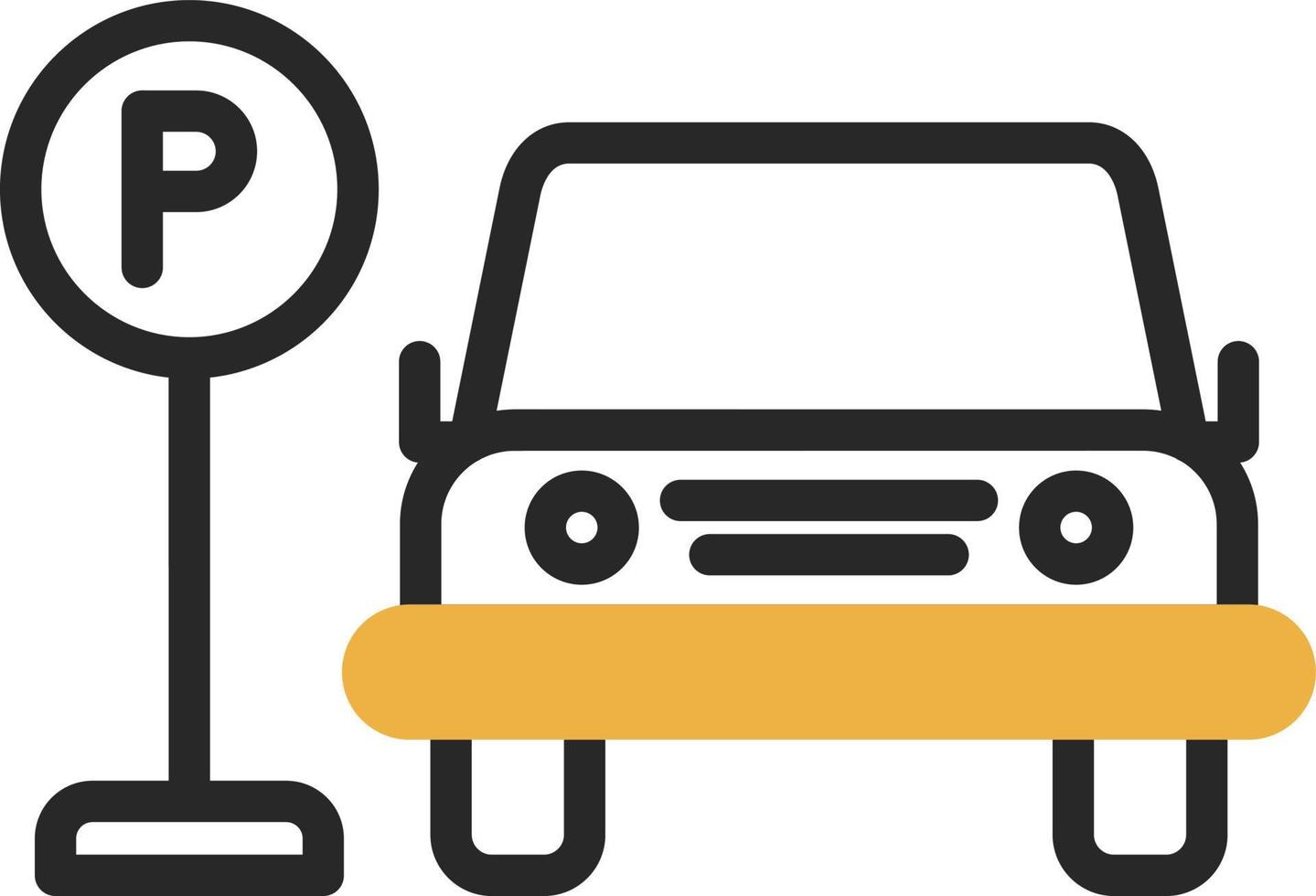 icono de vector de estacionamiento de coche