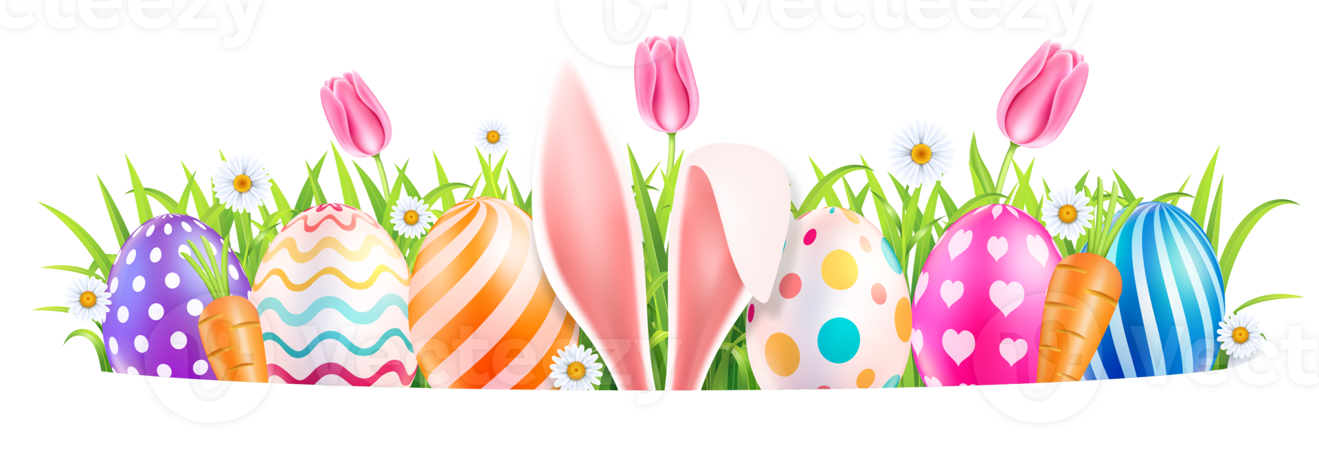 Easter egg in grass background png