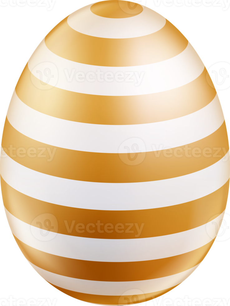 White Easter Egg Decorated With Golden Stripes PNG Images & PSDs for  Download