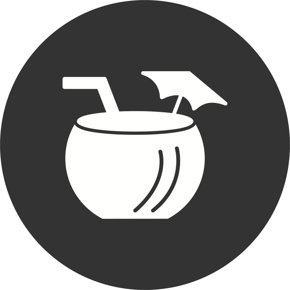 Coconut drink Vector Icon