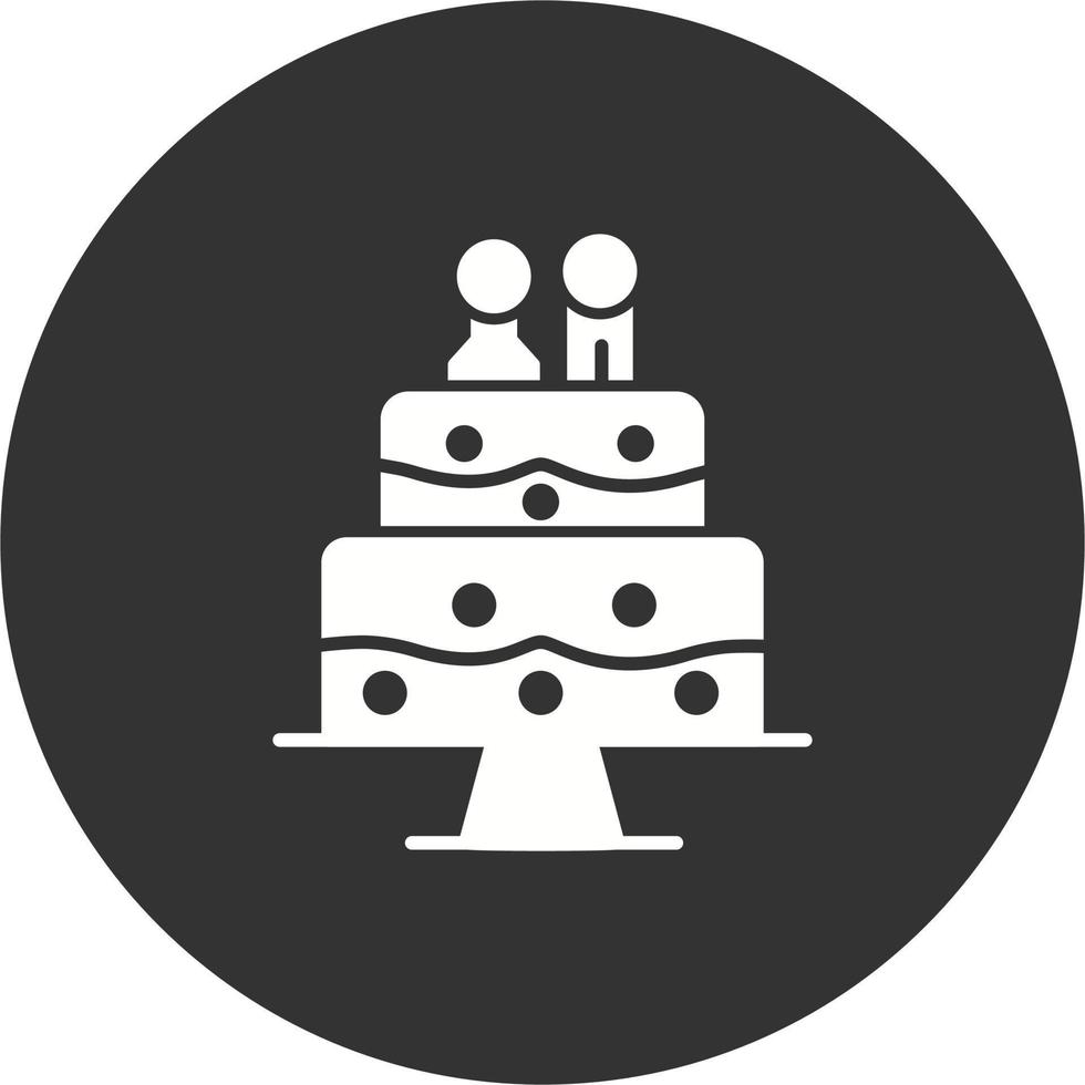 icono de vector de pastel de bodas