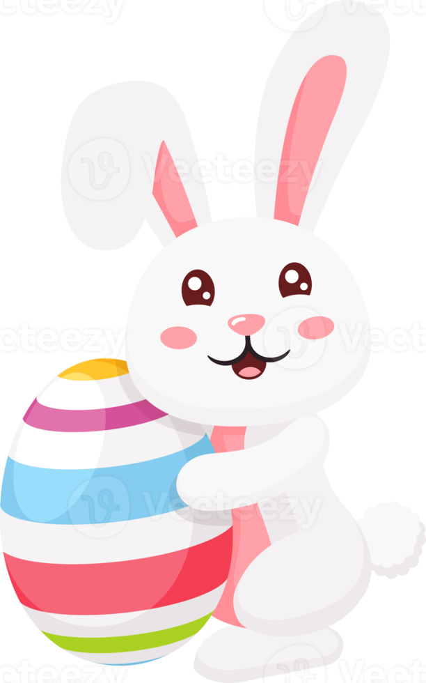 easter bunny rabbit and eggs png