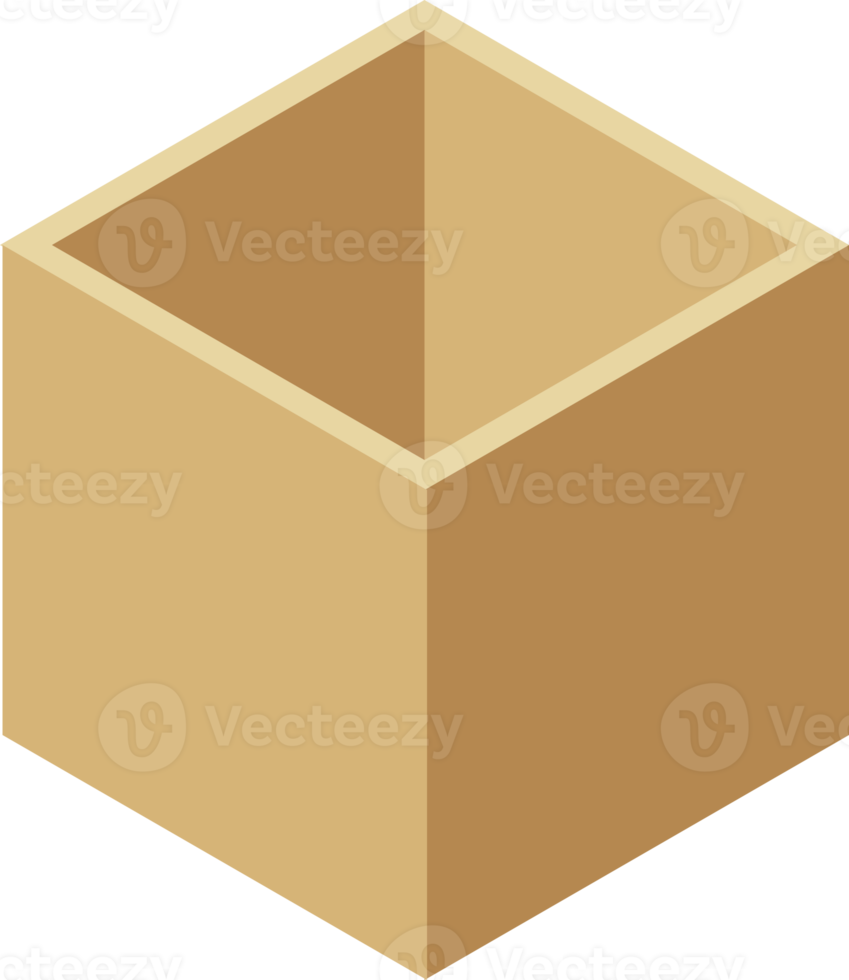 brown box Isometric png