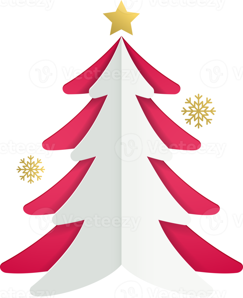 Natale albero carta tagliare png