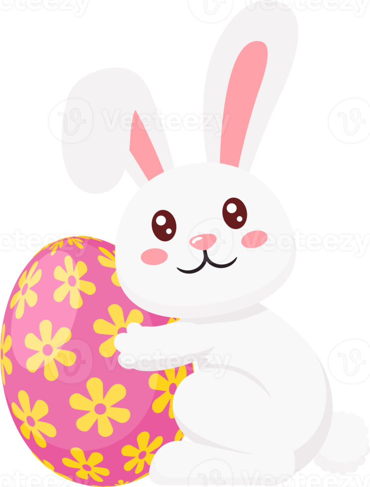 easter bunny rabbit and eggs png