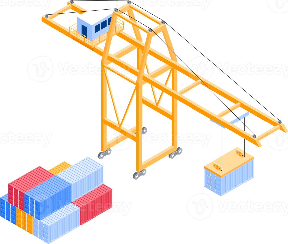 Container isometric illustration png