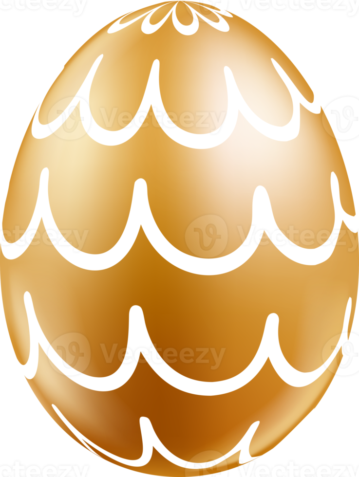 huevos de pascua color dorado png