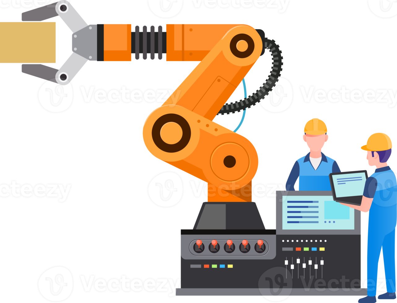 Roboter mit mechanischem Arm png