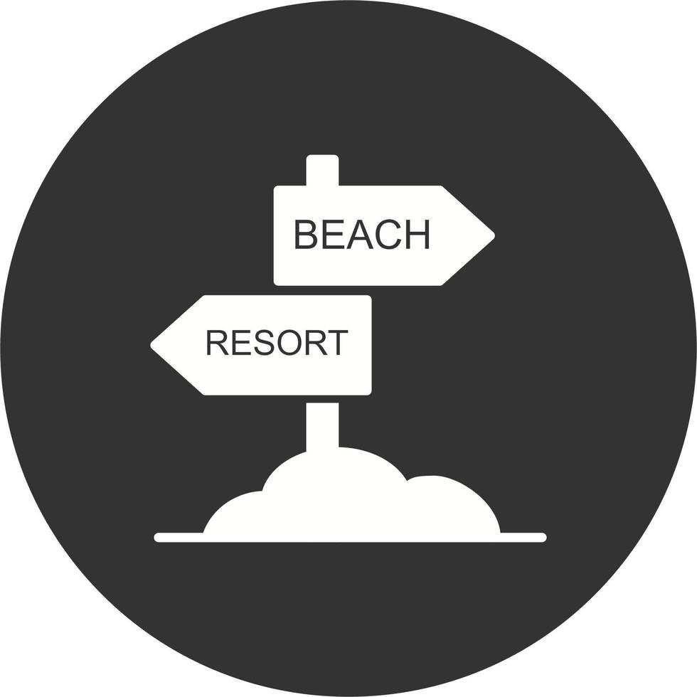 icono de vector de playa