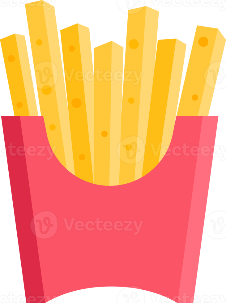 french fries fast food color icon png