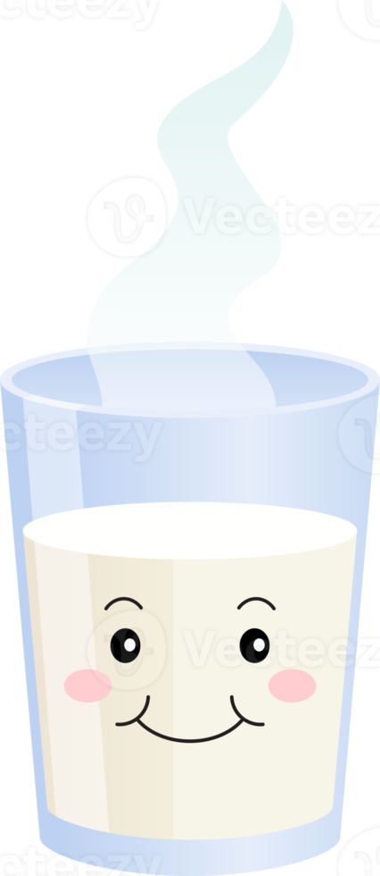 caldo latte cartone animato png