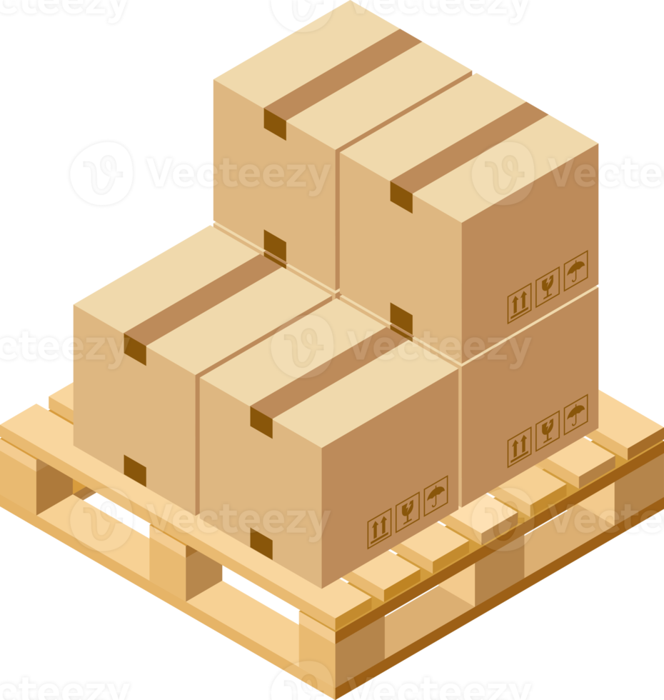 pakket isometrische symbool kleur png