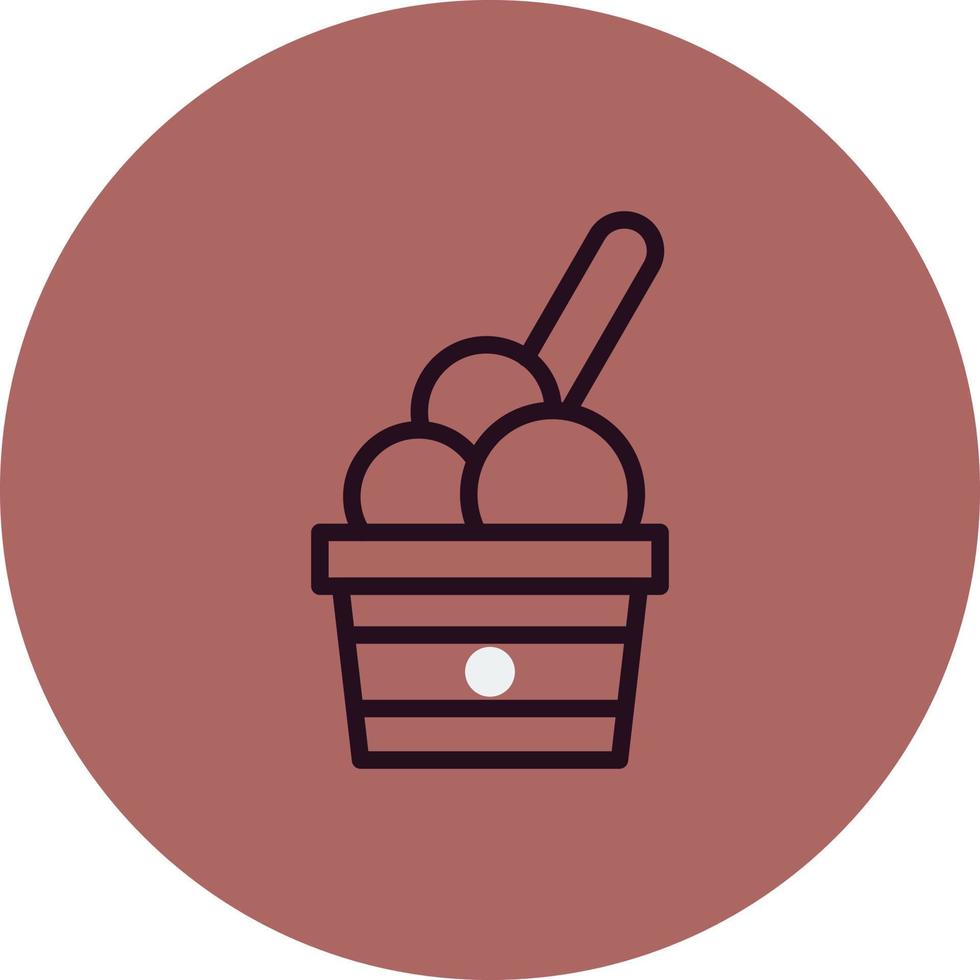 Ice Cream Balls On Cup Vector Icon