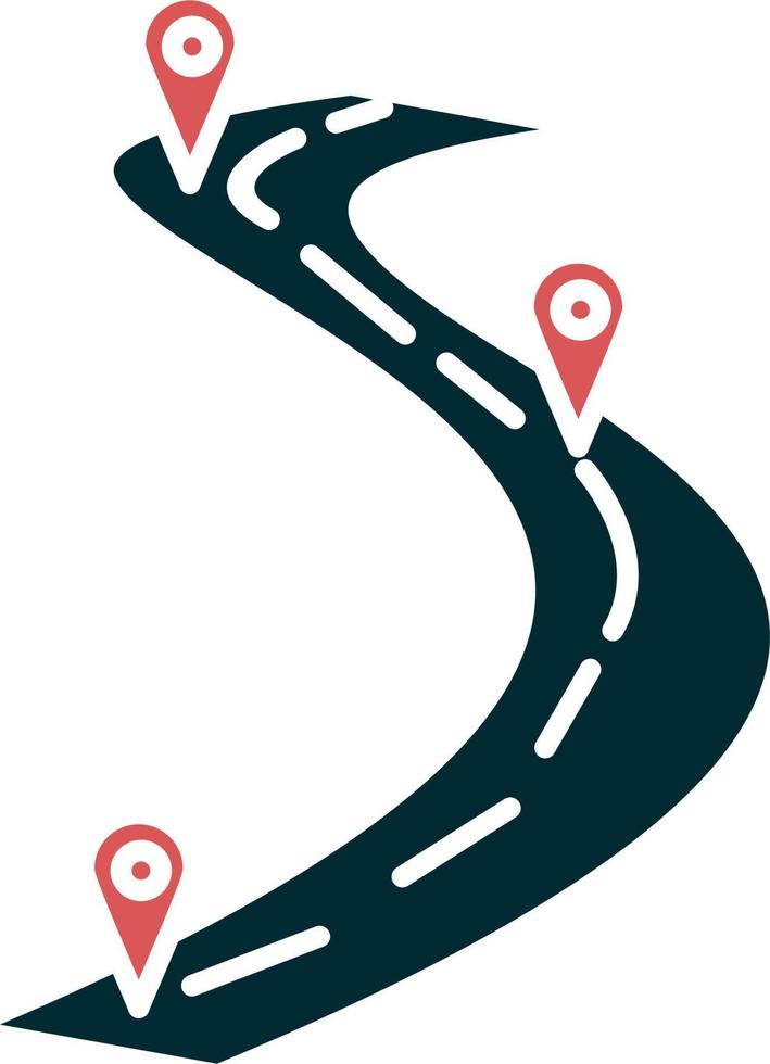 Road map Vector Icon