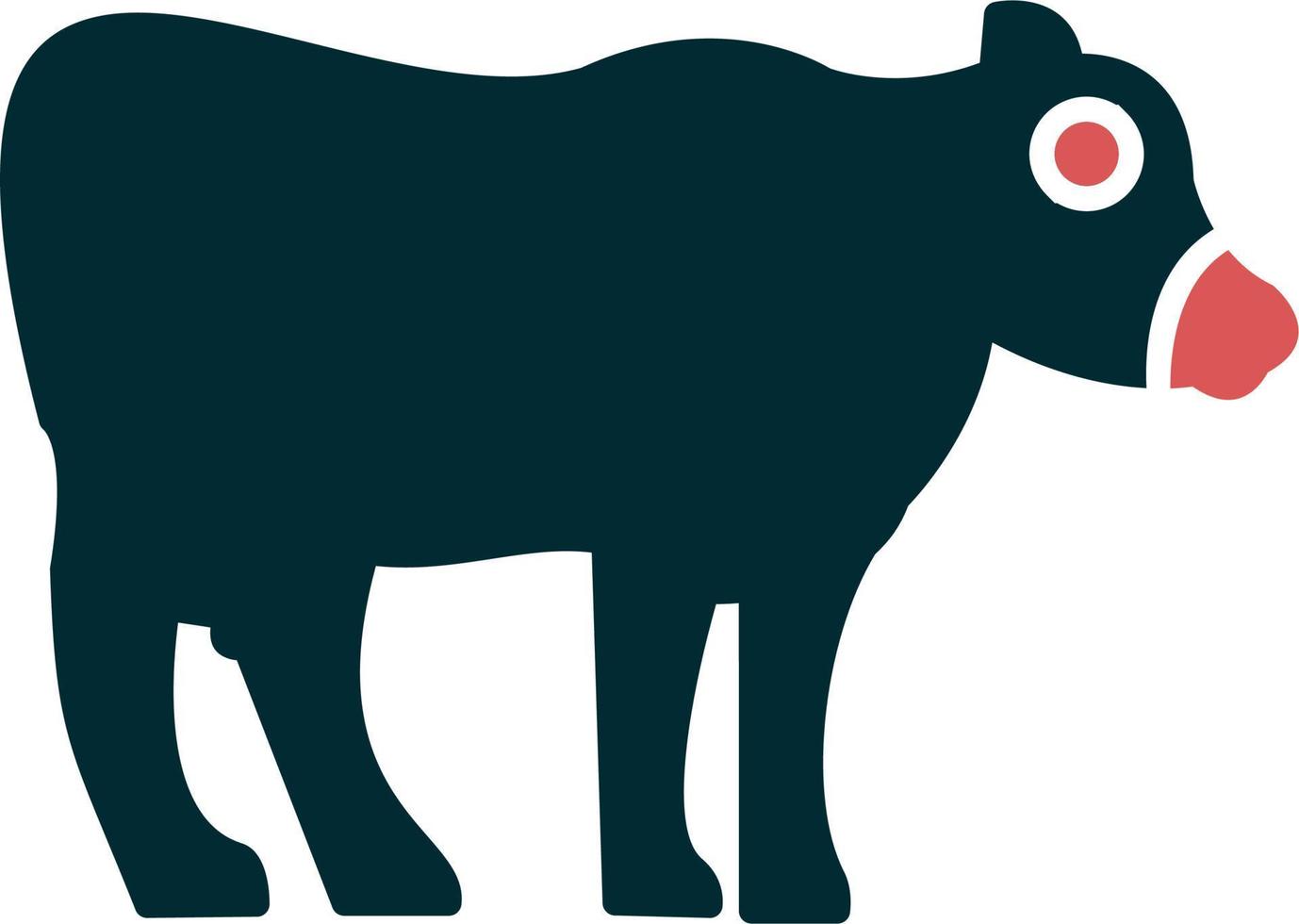 icono de vector de vaca