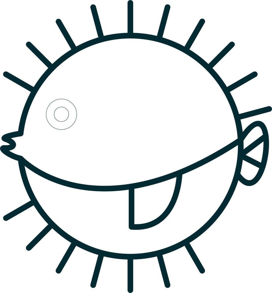 Puffer Fish Vector Icon