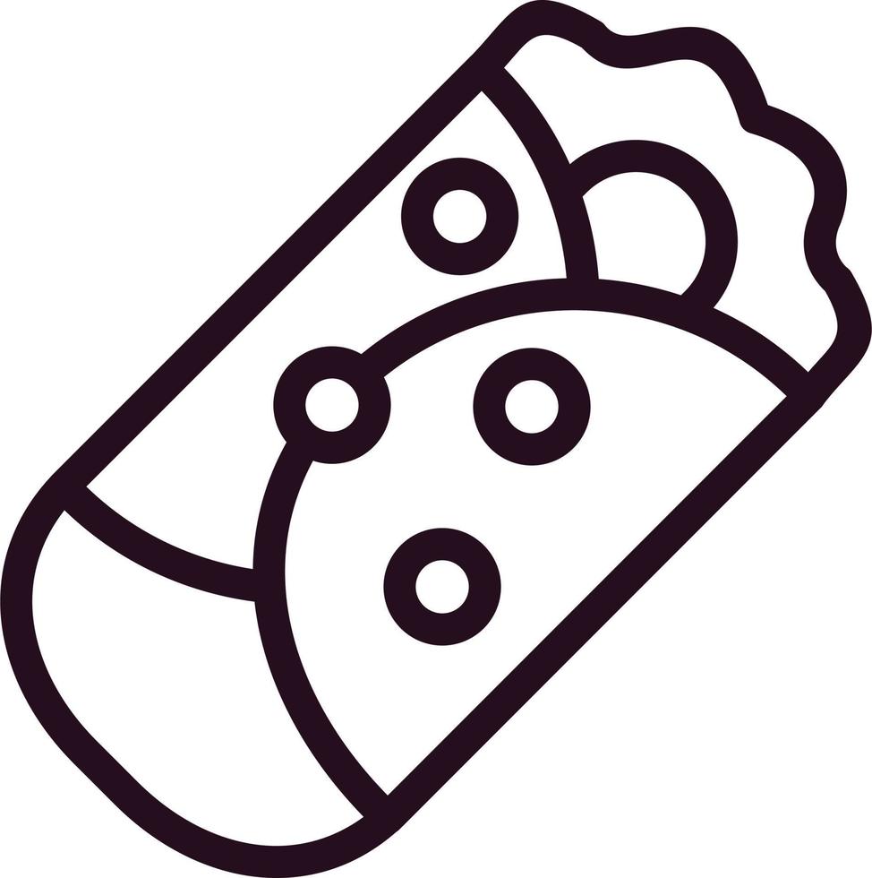 Burrito Vector Icon