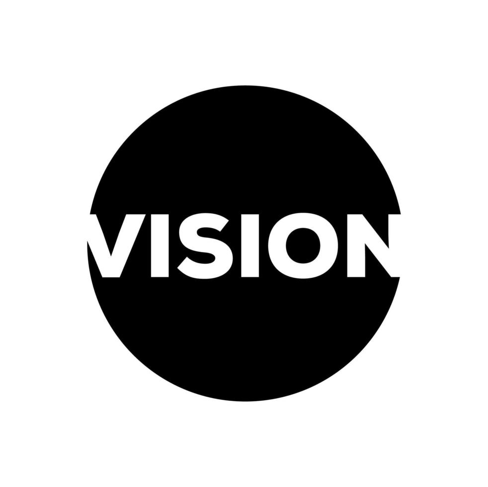 Vision brand icon logo. Vision comapn vector