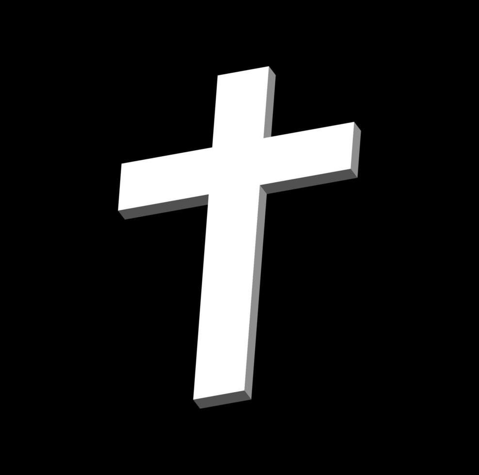 3D Cross icon vector. Christian god cross icon. vector