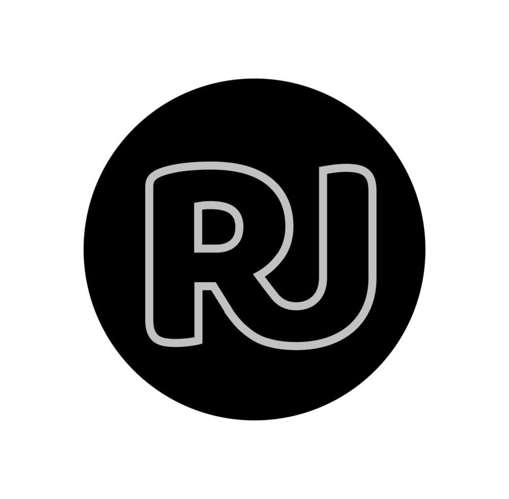 RJ company name initial letters monogram. RJ icon. vector