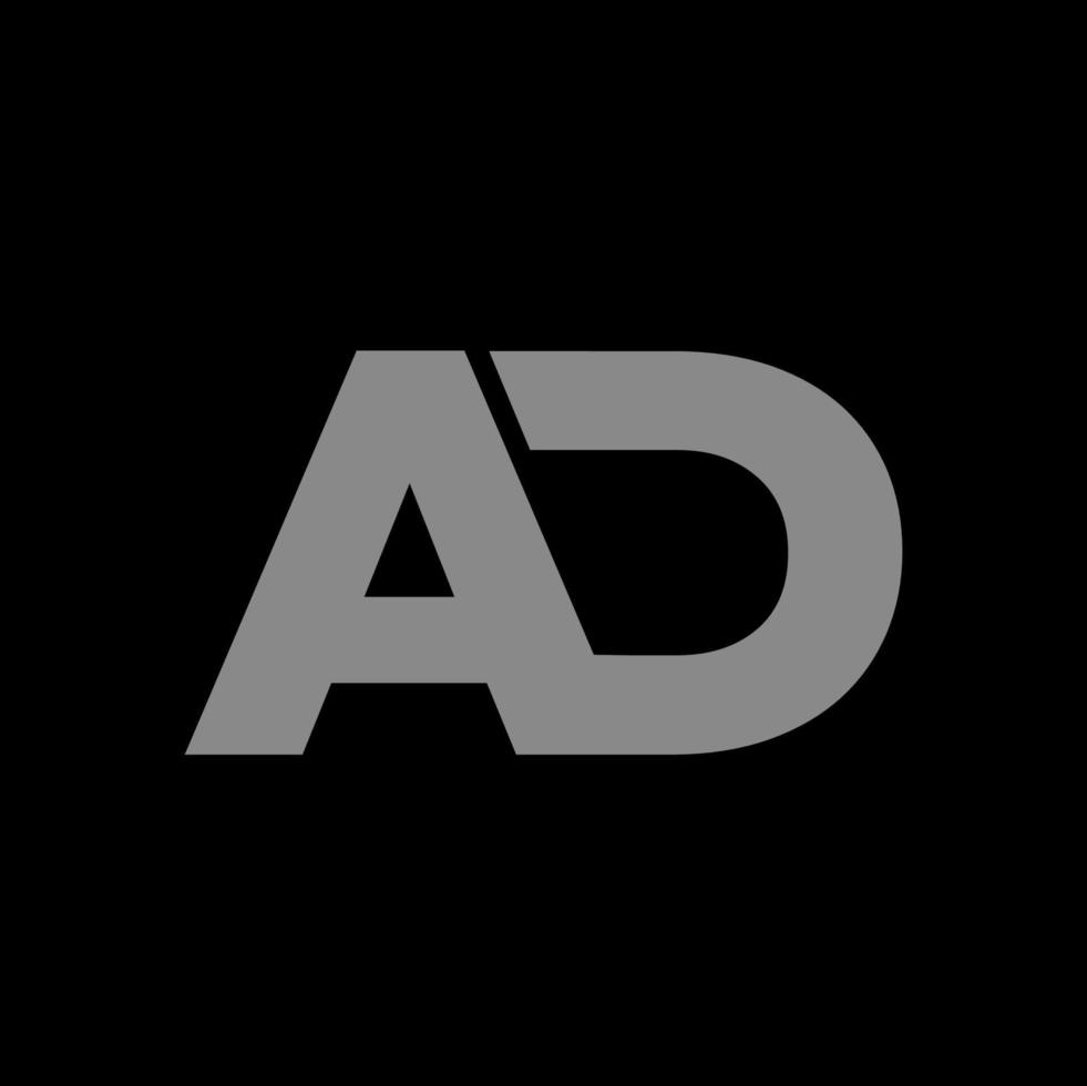 AD company name initial letters monogram. AD company icon. vector