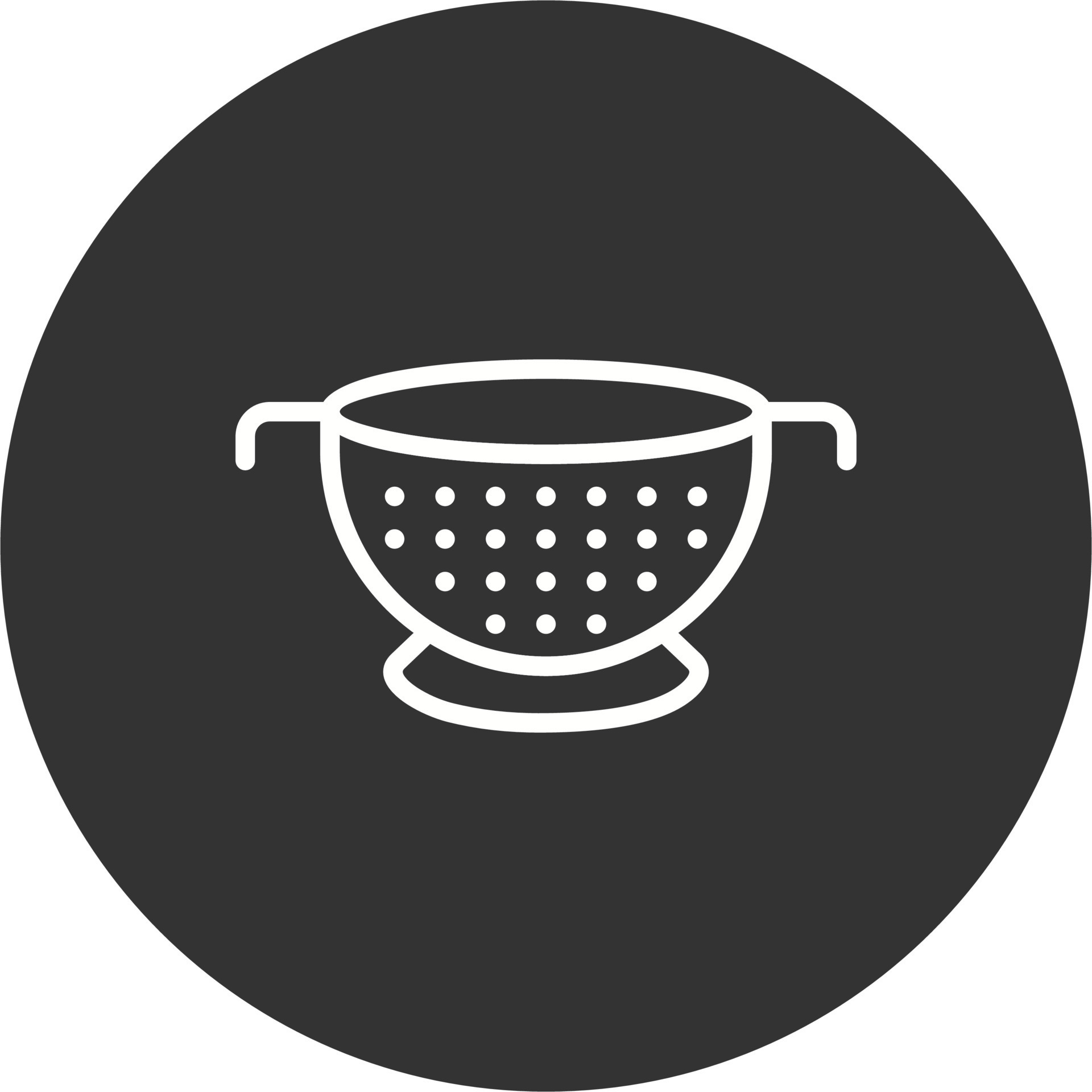 Colander Vector Icon 19619446 Vector Art at Vecteezy