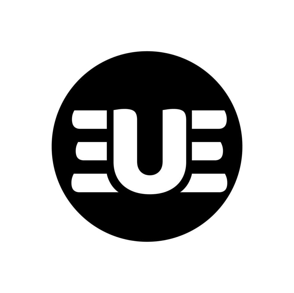 EUE company name initial letters monogram. vector
