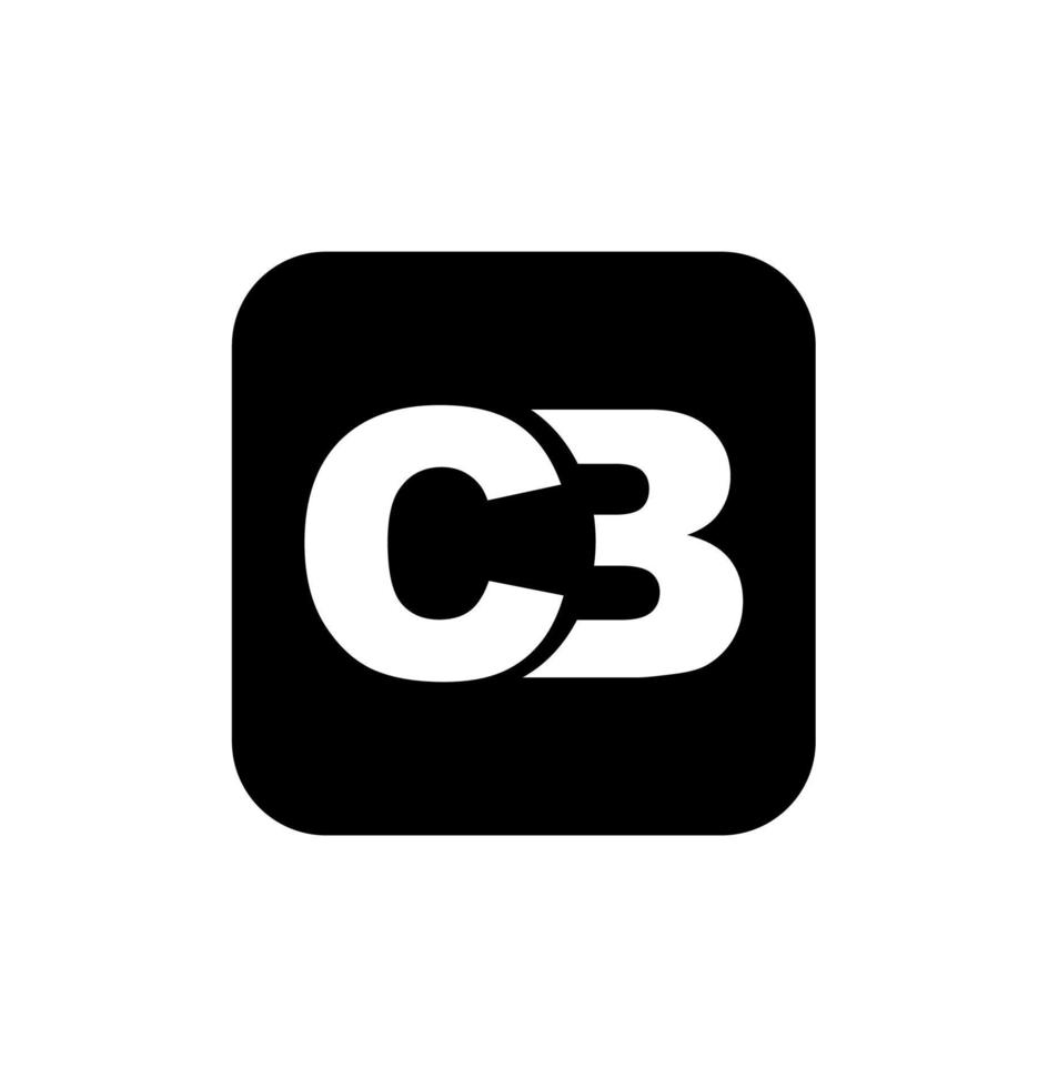 c3 empresa nombre monograma. cb marca icono. vector