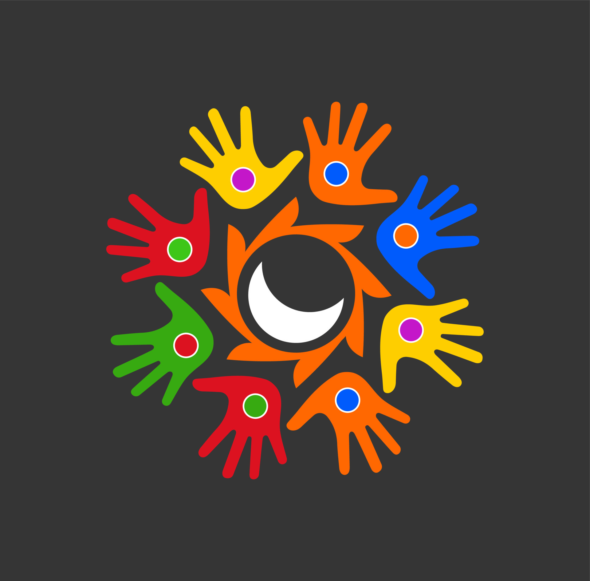 Astrology symbol. hand hand sun moon symbol. 19619785 Vector Art at Vecteezy