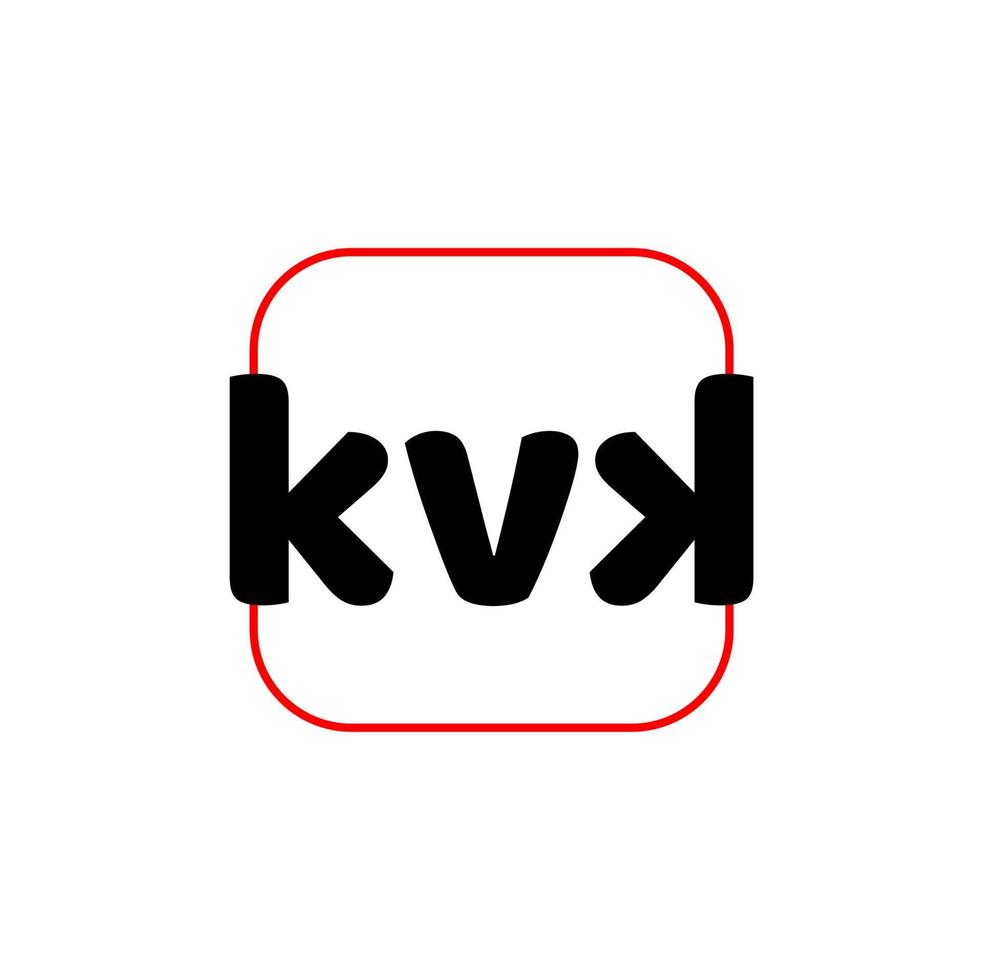 kvk empresa nombre inicial letras monograma. kvk letras logo. vector