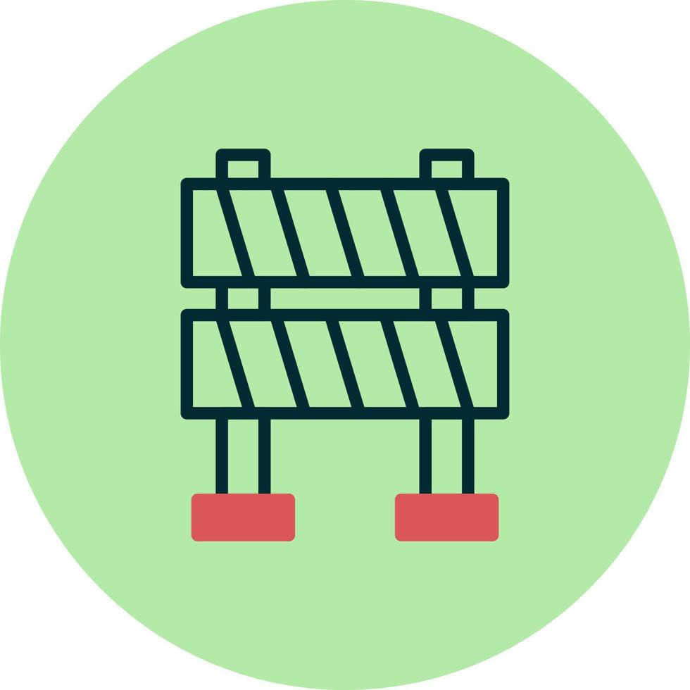 Traffic Barrier Vector Icon