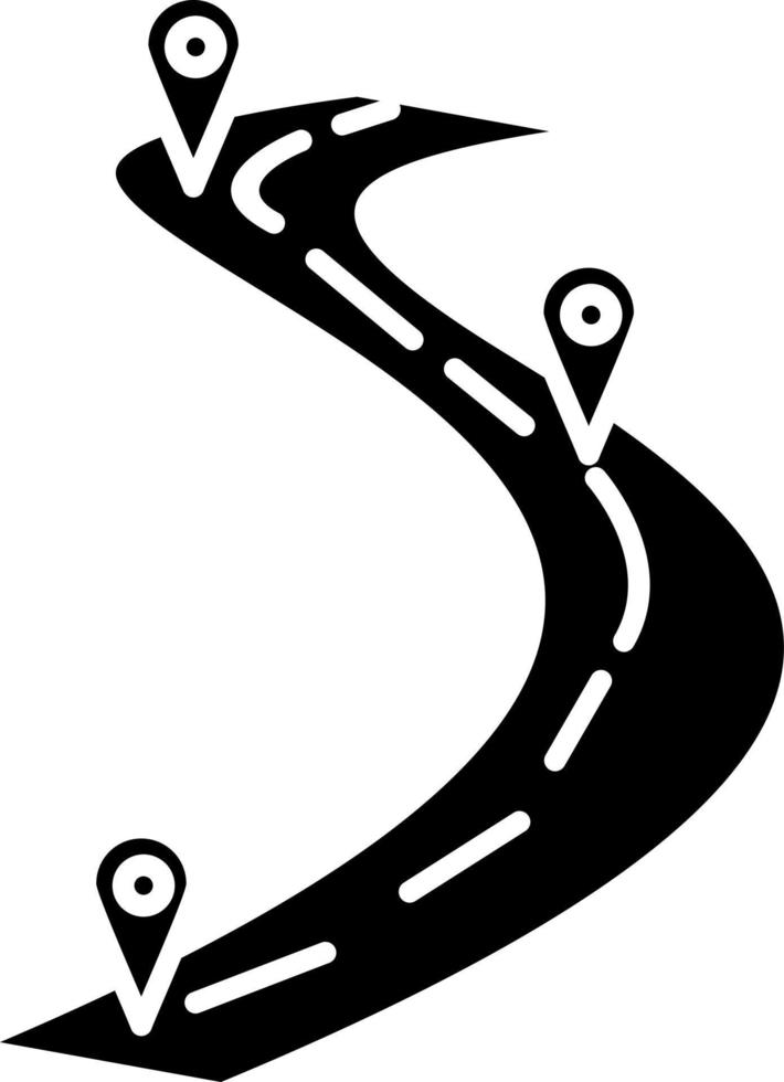 Road map Vector Icon