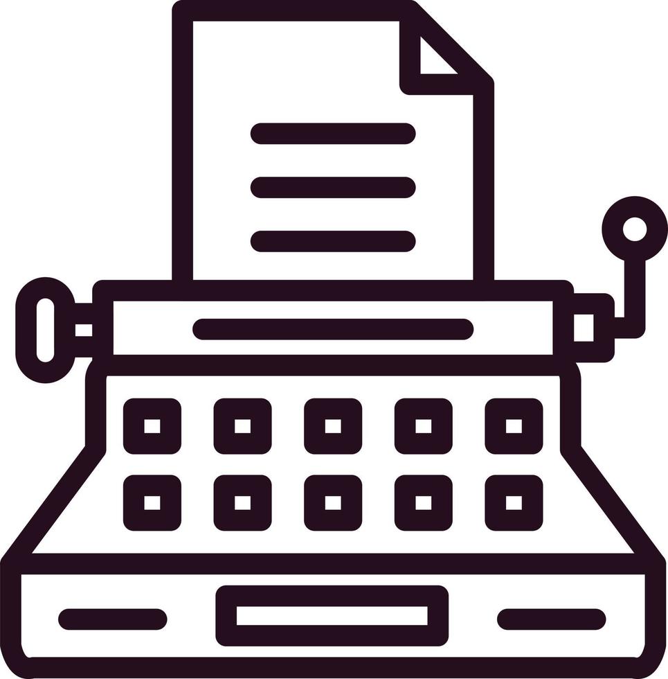 Typewriter Vector Icon
