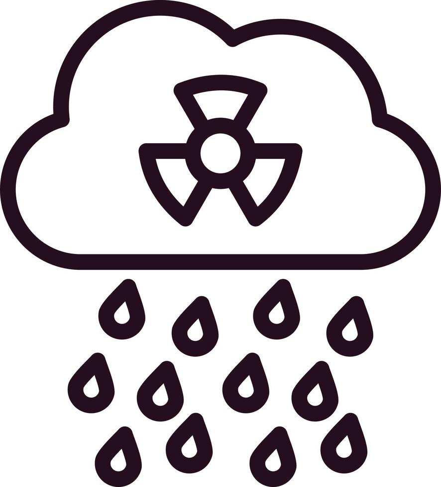 icono de vector de lluvia ácida