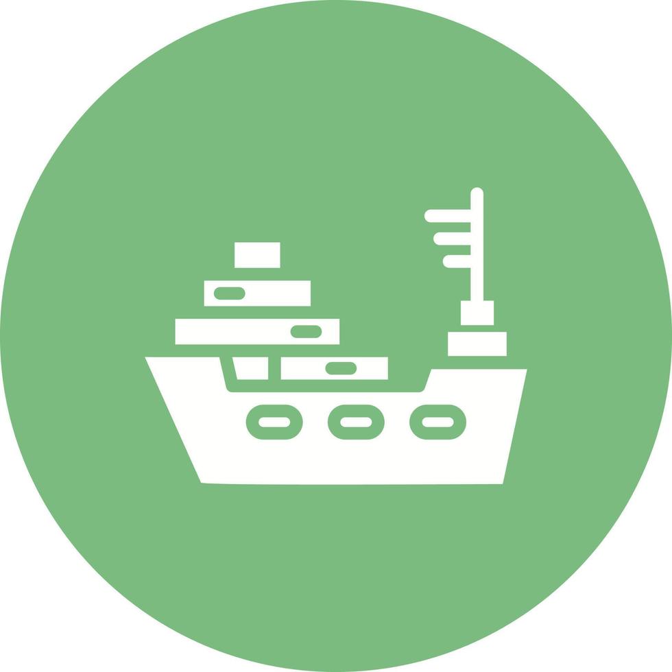 Cargo Ship Vector Icon