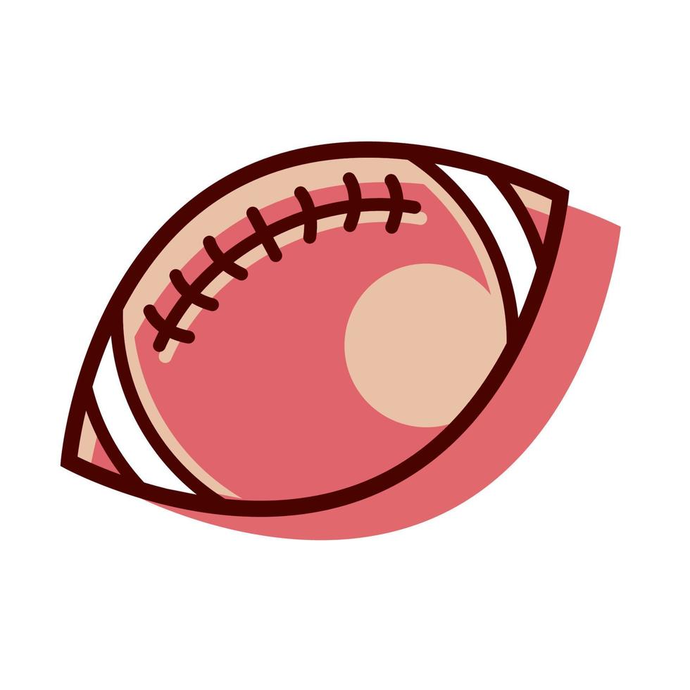 american football ball sports vector