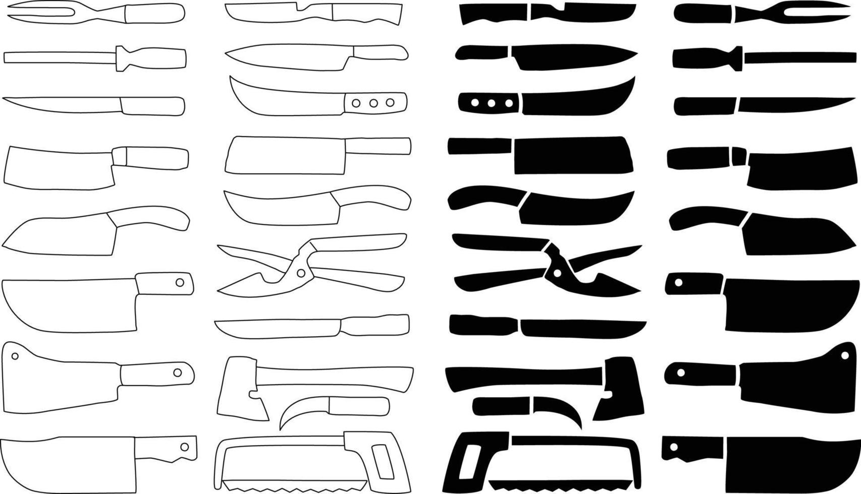 Handdrawn Butcher Knife Illustration vector