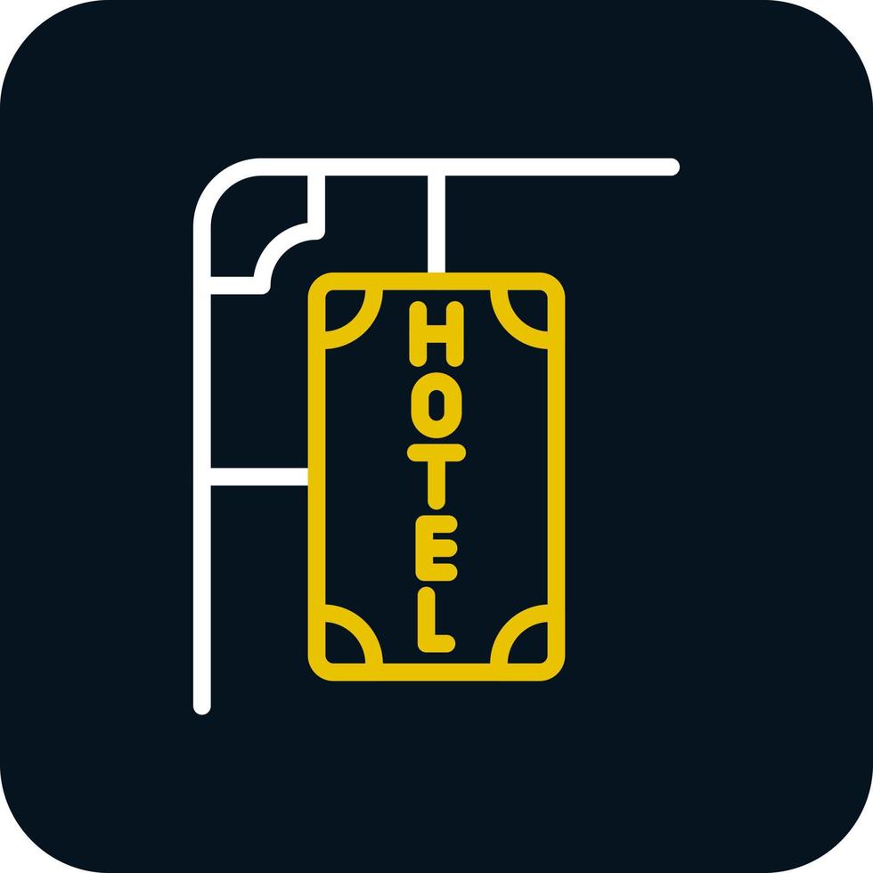 icono de vector de signo de hotel