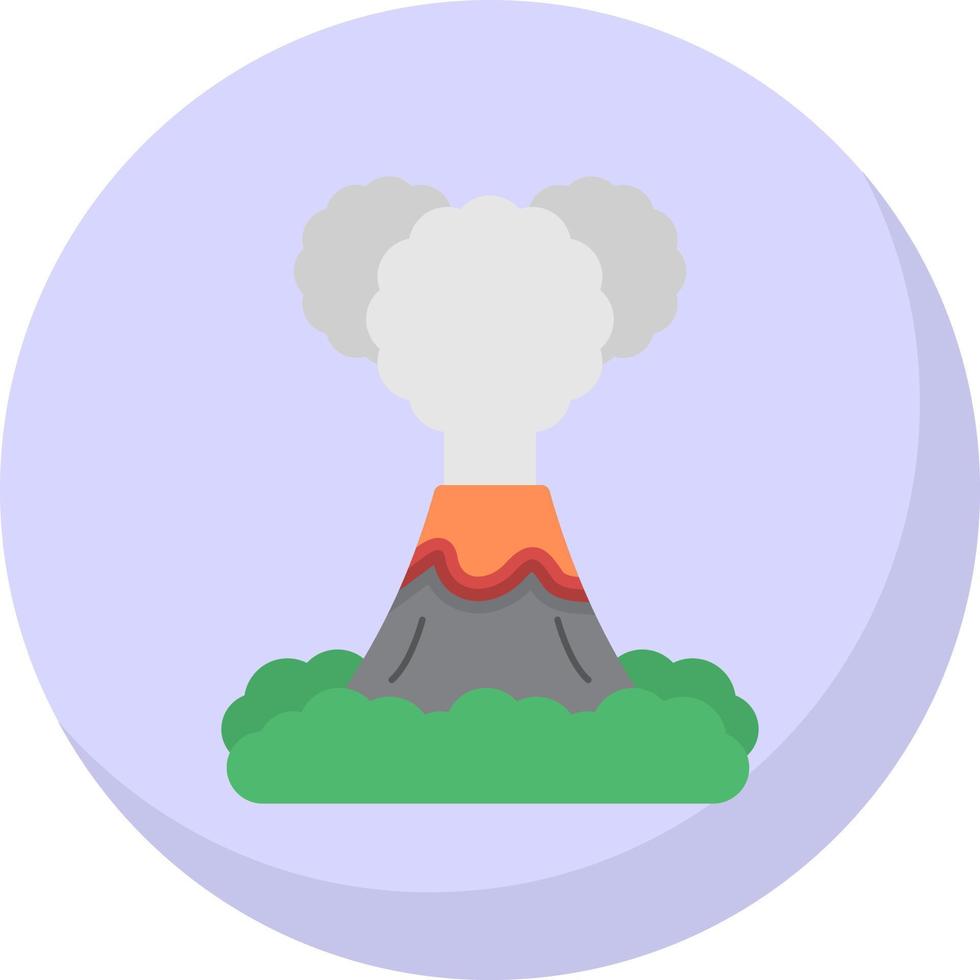 icono de vector de volcán