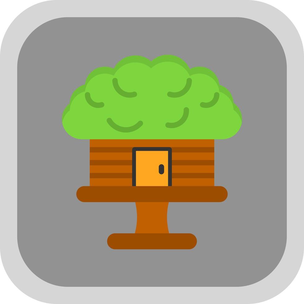 icono de vector de casa de árbol