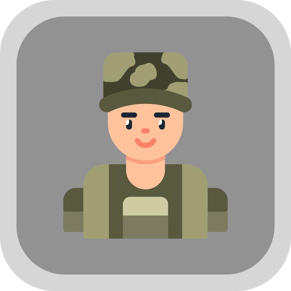 icono de vector de soldado